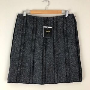 Anthropologie Plenty By Tracy Reece Gray Wool Tweed Pencil Skirt Mini
